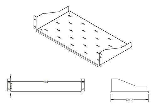 2 Pzas. Charola Para Rack 19' 2u 23cm Linkedpro Epcom Puebla