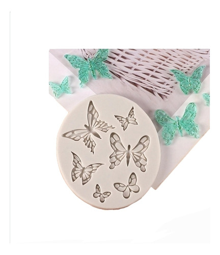 Molde Silicona Mariposas X 6 Chocolate Foundant Porcelana 