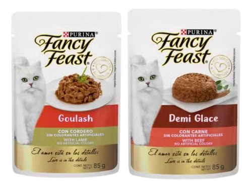 6 Sobres Fancy Feast Para Gato Sabores Surtidos