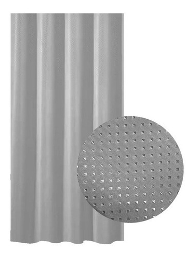 Imagen 3 de 10 de Cortina Baño Teflon Hotelera Impermeable Antihongo C/ganchos
