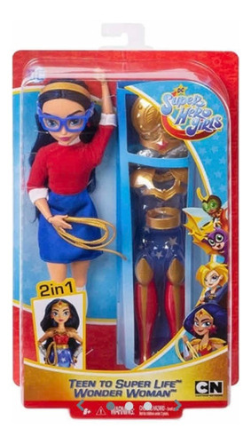 Imagem 5 de 10 de Boneca Dc Mulher Maravilha 2 Em 1 - Super Hero Girls Mattel
