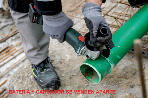 Amoladora Inalambrica A Bateria 115mm 18v Metabo Alemana 125 Color Verde Frecuencia 50hz