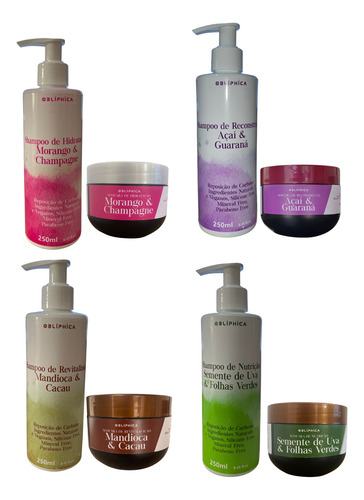 Shampoo De Reconstrução Açaí E Guaraná Kaedo Obliphica 250ml