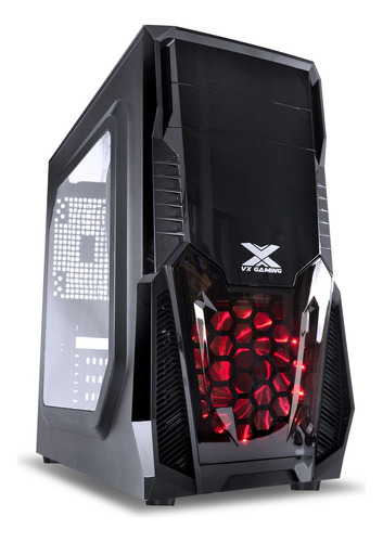 Gabinete Gamer Vinik Vx Gaming Kepler Fan Led Vermelho 