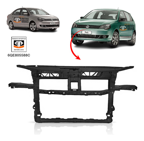 Painel Dianteiro Volkswagen Polo 2007 A 2014 - 6qe805588c