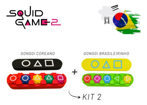 2 Jogos Gonggi Coreano+brasileirinho Com Caixa - Round 6