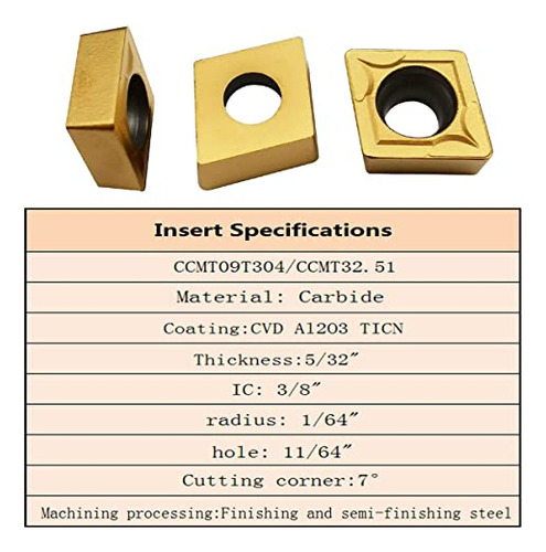 1/2 /12mm Shank Indexable Carbide Turning Tool Insert H...