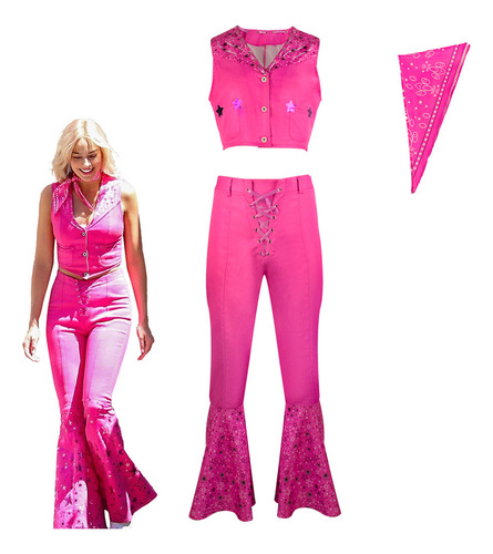 Barbie Pink Plaid Suspenso Vestido Cosplay Mujer Kef