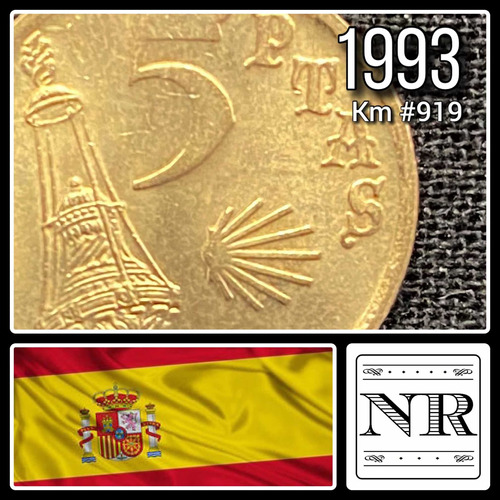 España - 5 Pesetas - Año 1993 - Km #919 - Jacobeo