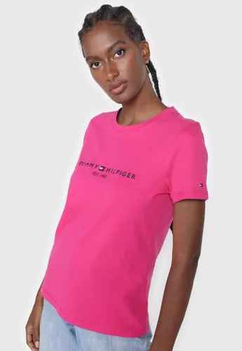 Camiseta Tommy Hilfiger Infantil Feminina Rosa