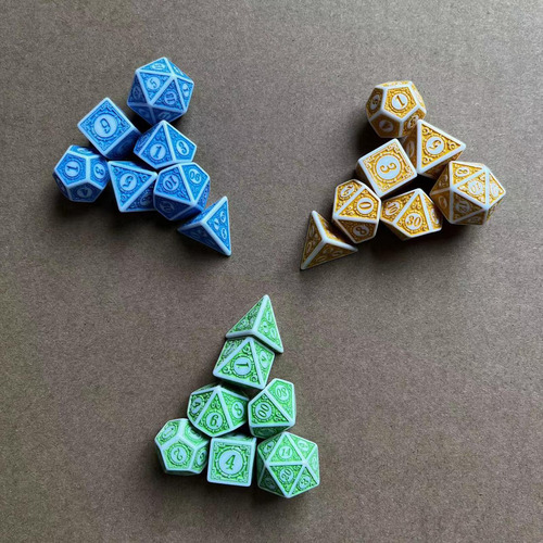 3 X 7 Uds Dados De Juego De Dados De Varios Lados Compatible