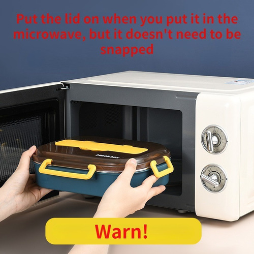 Fiambrera Acero Inoxidable 304 Caja Bento Separada Portátil