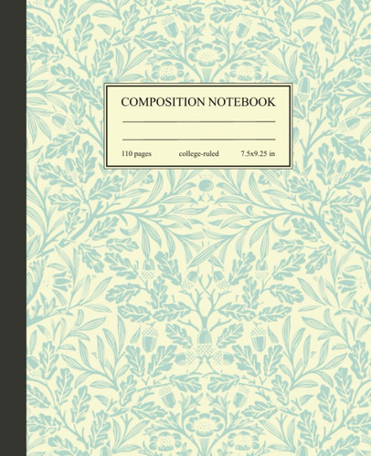 Libro: Cuaderno De Composición College Ruled: Beautiful Vint