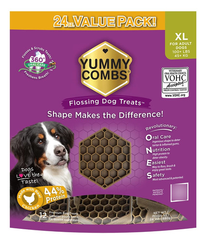 Yummy Combs Golosinas Dentales Para Perros | Deliciosas Gol.