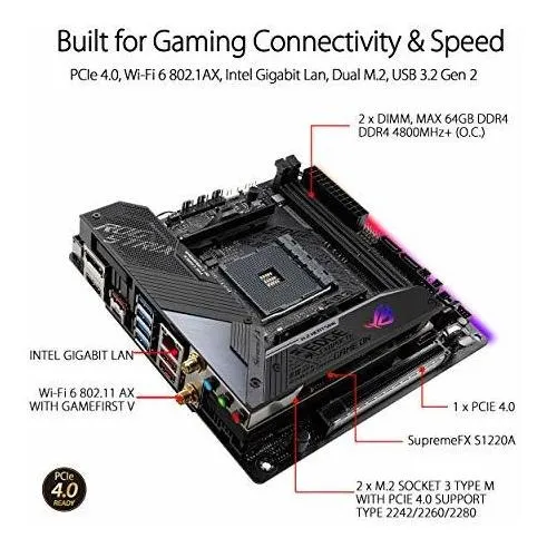 Asus Rog Strix X570-i Gaming, Placa Base Para Juegos X570 Mi