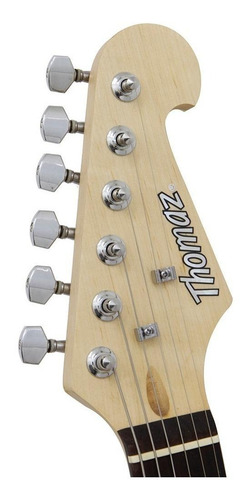 Guitarra elétrica Thomaz TEG-320 de madeira maciça natural com diapasão de pau-rosa