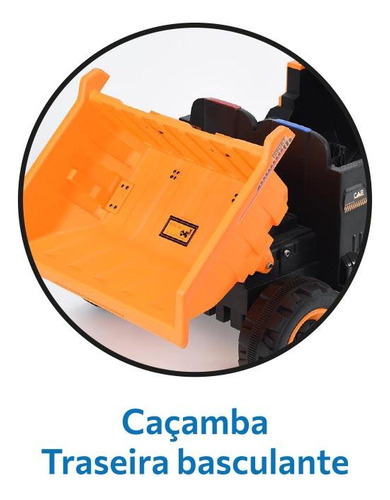 Caminhão Basculante Laranja Com Controle Remoto 12v