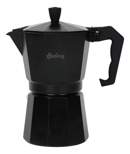 Cafetera De Aluminio Black Italiana Inducción Linea Hudson