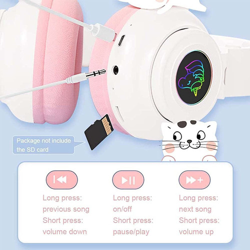 Audífonos Bluetooth Inalámbricos Con Luz De Unicornio Para