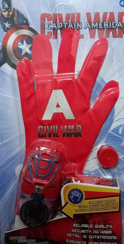 Imagem 1 de 1 de Luva Com Lançador Capitão América Avengers Uma Graça!!!