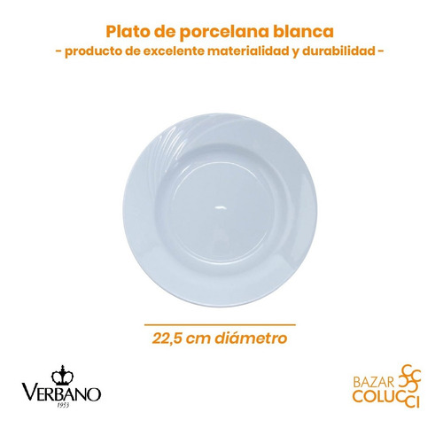X6 Plato Hondo Línea Marzia, Verbano - Bazar Colucci