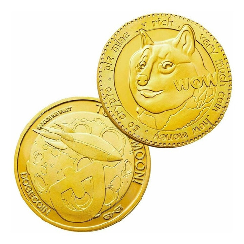 Souvenir Dogecoin  Moneda Coleccionable Física  Con Cápsula