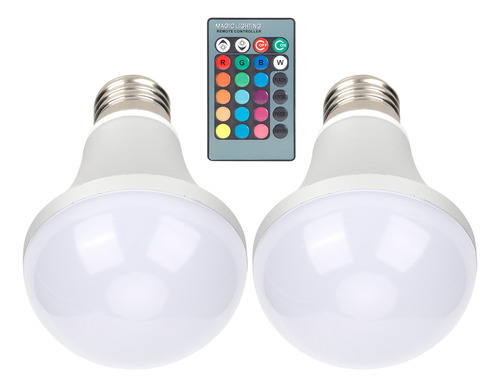 Control Remoto Led Que Cambia De Color Con Bombilla E27 Rgb