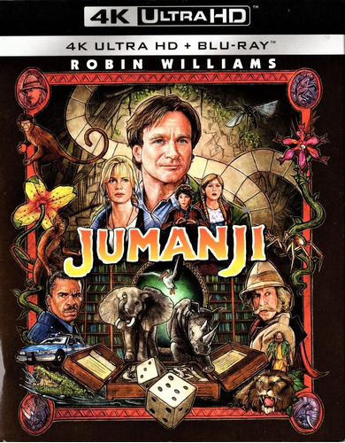 Jumanji 1995 Robin Williams Pelicula 4k Ultra Hd + Blu-ray
