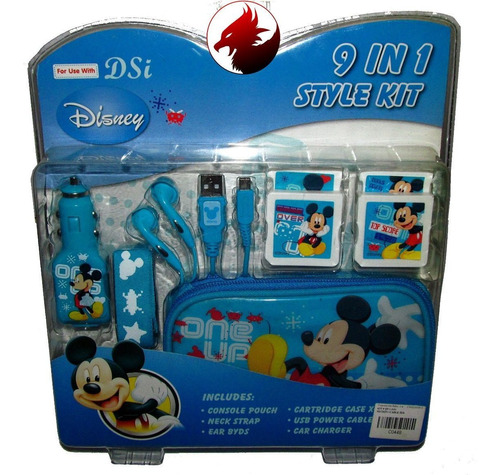 Kit Accesorios 9 En 1 Para Nintendo Ds Lite Mickey Mouse