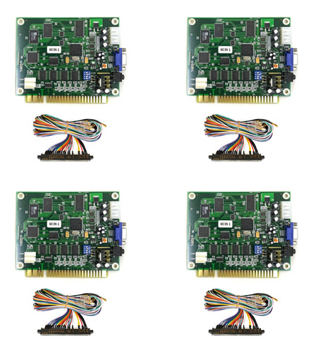 Tablero De Juego Arcade De Pcb Multicade, 4 Unidades, 60 En