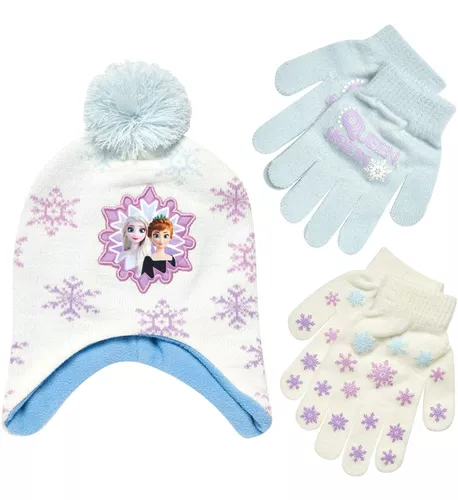 edad 2-7 Disney Juego de gorro de invierno y 2 pares de guantes o guantes para niños 