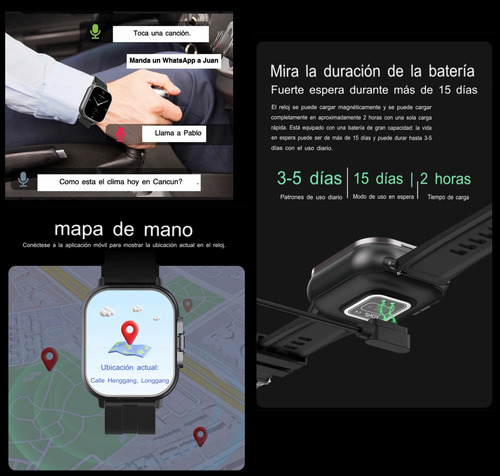 Smartwatch 2en1 Audifonos Llamadas Contesta Whatsapp Musica