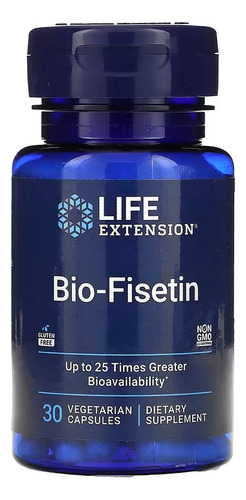 Biofisetina Life Extension 30 Cáps. 25x Biodisponibilidad Sin Sabor