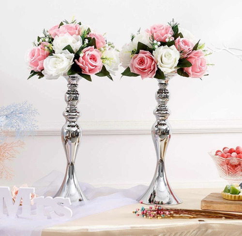 Set 2 Bouquet De Flores Artificiales 15 Tallos Centro D Mesa