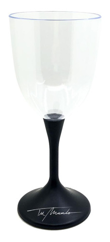 Copa Led Para Vino Base Negra 250 Ml  8cm X 18 Cm De Alto