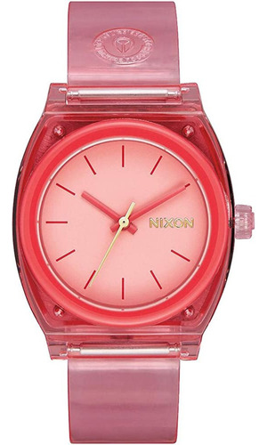 Reloj Nixon Mujer Verde Medium T Teller A1215536 Color de la correa Rosa