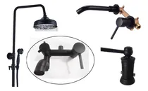 Comprar Griferias Monocomando Negro Retro Bacha + Ducha + Bidet