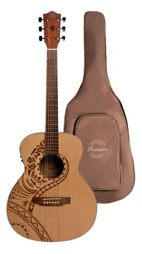 Guitarra Bamboo Ga-38-pacifica-q Electroacustica + Funda 