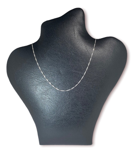 Cadena Collar De Plata 925 Finita Eslabón Modelo Singapur