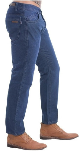 Imagen 2 de 5 de Pantalon Jean Recto Rigido Hombre Clásico