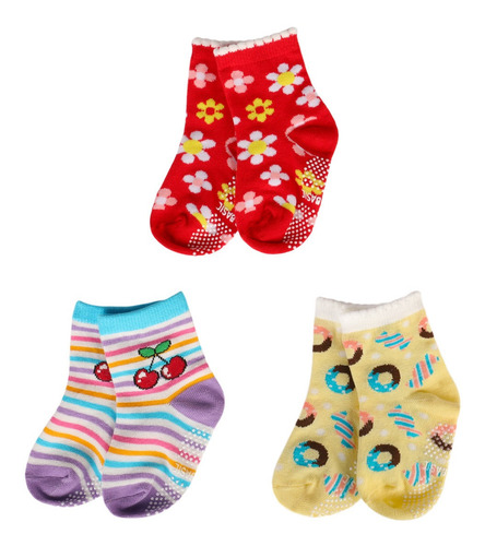 Imagen 5 de 7 de Calcetines De Algodón Antideslizantes Para Bebés, 12 Pares