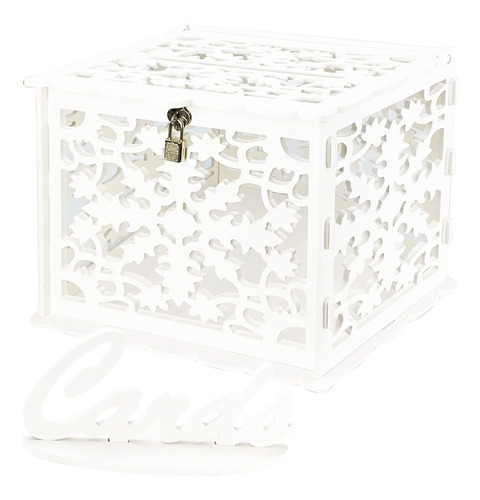 Fcdecor Caja Tarjeta Boda Blanca Cerradura Regalo Para Baby