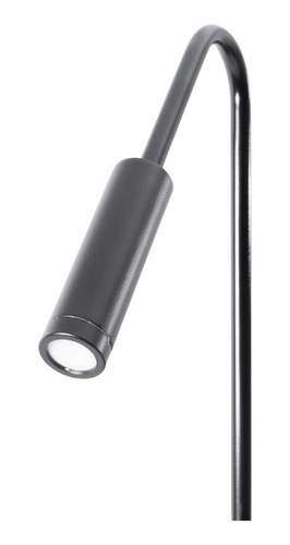 Imagen 2 de 4 de Lampara De Pie Negro Denver 140cms Alto Lampara Incluida Mf