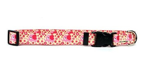 Rosa Estandar De Elefantes Diseñador Collar Del Perro