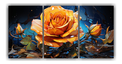 Tres Artes De Pared Inspiraciones Botánico Motivo 50x75cm