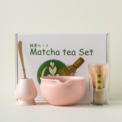 4x Matcha Set De Té Japonesa Moderna Elegante Hecha A Rosa