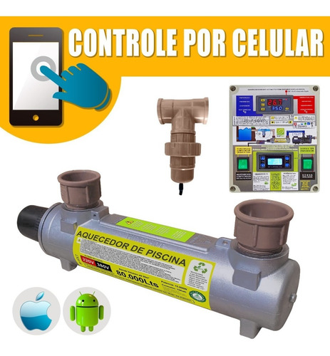 Aquecedor Ionizador Automático Piscina 80m3 Bvt C/mod 380v