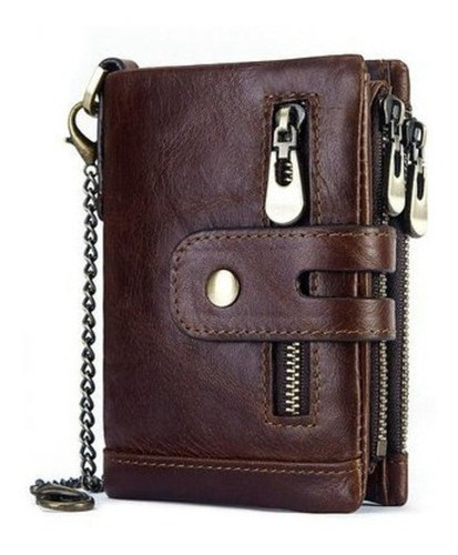 Cartera De Cuero Genuino Para Hombre