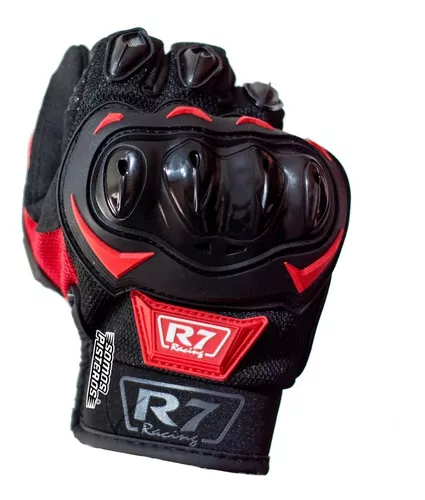 Guantes negros R7 c/protección y limpiador de mica.