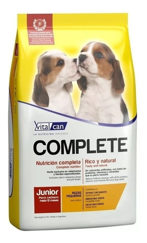 Alimento Vitalcan Complete para perro cachorro de raza pequeña sabor mix en bolsa de 12 kg